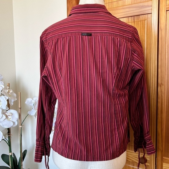 Columbia Large Stripe Embroidered Long Sleeve Button Up - Picture 3 of 8